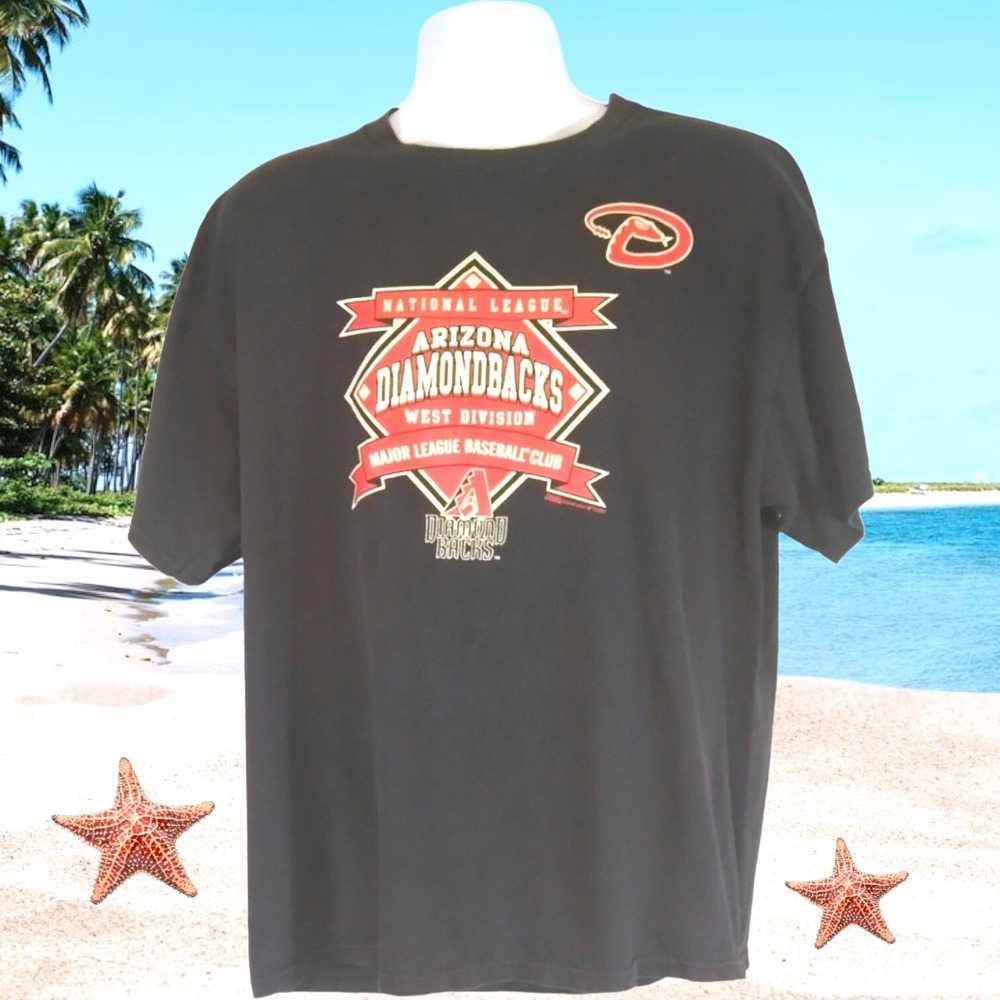 Arizona Diamondbacks MLB West Division Graphic T-Shirt Men XL Black Short Sleeve
